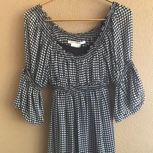 Max Studio Black and White Polka Dotted Dress